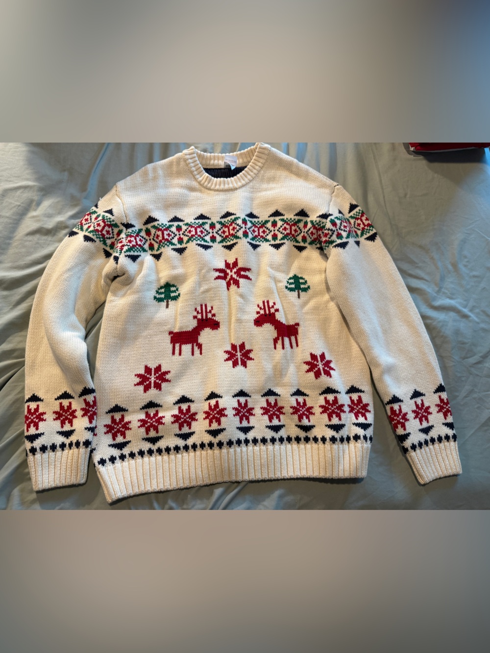 BNWT Hanna Andersson Nordic Reindeer Fair Isle Holiday Sweater XL